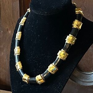 Vintage Gold and Black Necklace